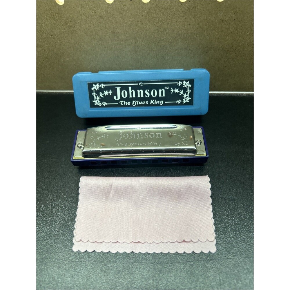 Johnson "The Blues King' harmonica With Case Musical Instruments